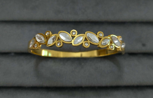 Antitarnish Zircon Stone Studded Bracelet 18K Gold Plated