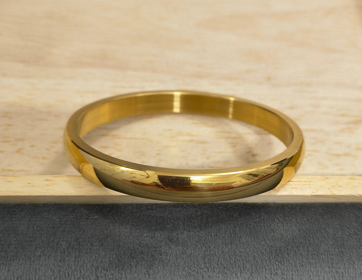 Antitarnish 18K Gold Plated Solid Plain Kada Bracelet