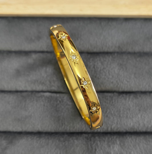 Antitarnish Babysize Shining Stars Bracelet 18K Gold Plated