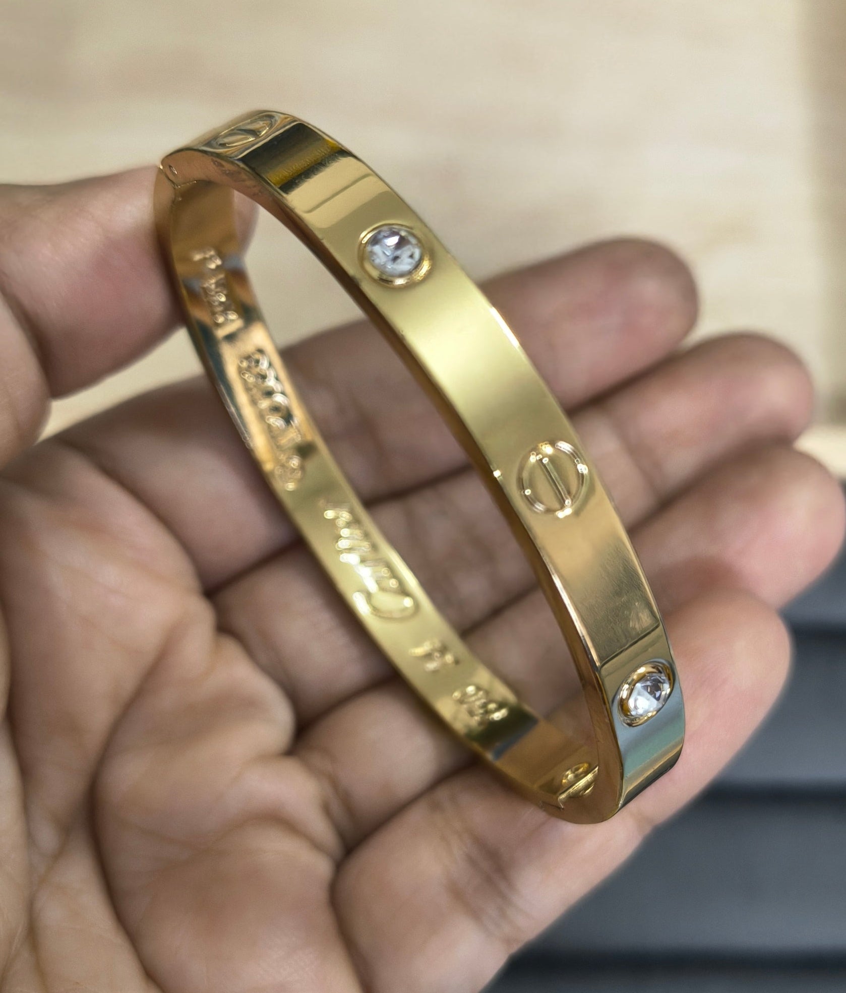 Antitarnish Babysize Timeless Love Bracelet 18K Gold Plated