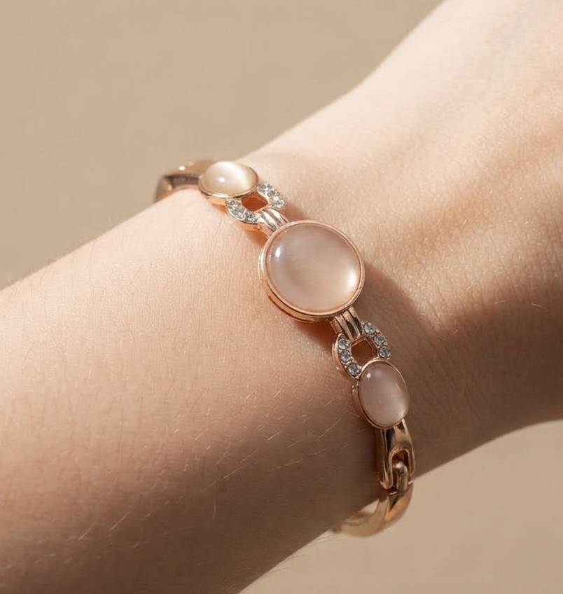 Antitarnish Bracelet Geometric Design 18K Gold Plated