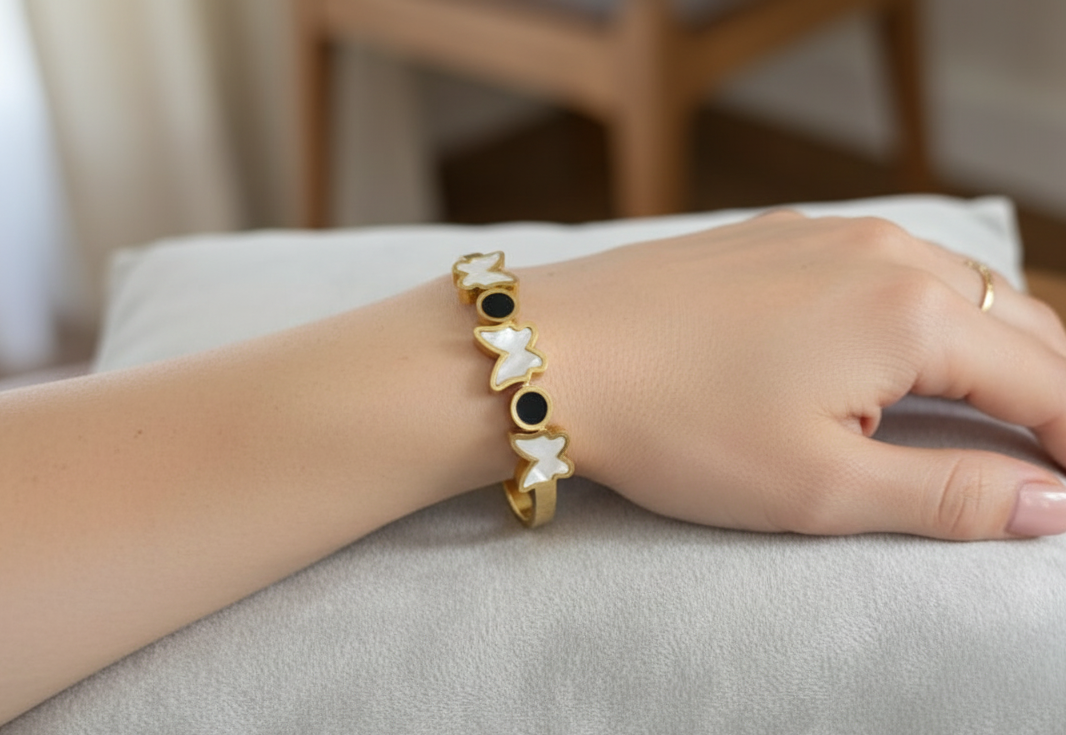 Antitarnish Butterfly Style Babysize Bracelet 18K Gold Plated