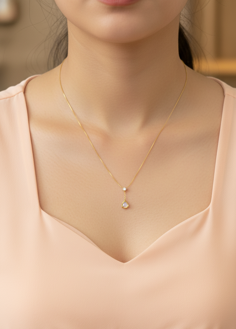 Antitarnish Dainty Charm Necklace 18K Gold Plated
