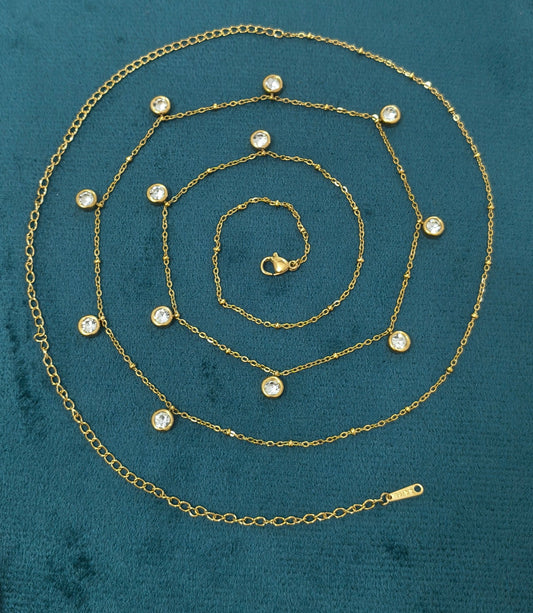 Antitarnish Dainty Charms Waist Chain 18K Gold Plated