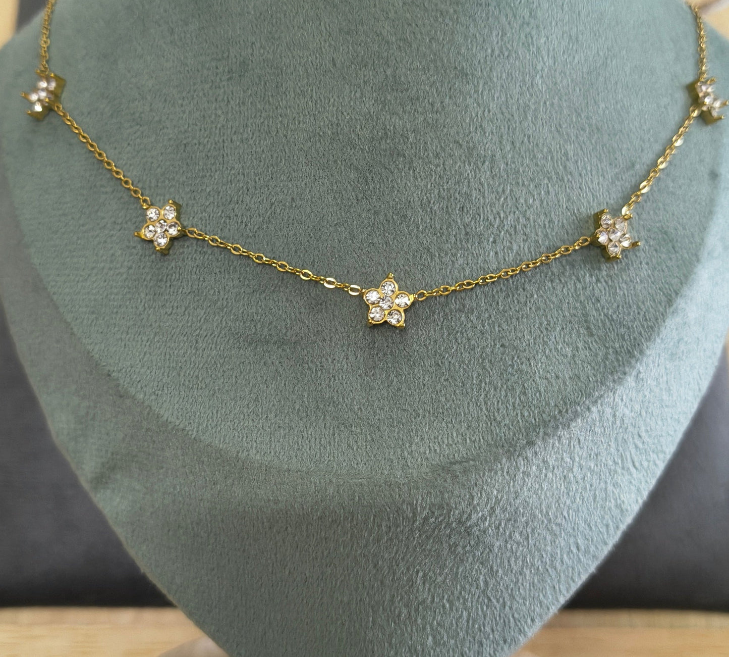 Antitarnish Dainty Golden Star Necklace 18K Gold Plated