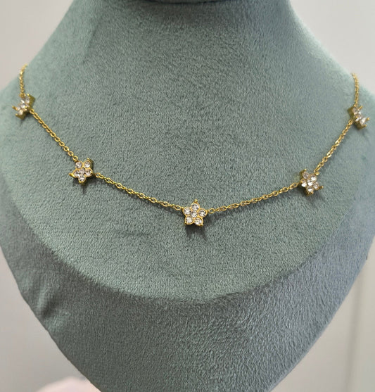 Antitarnish Dainty Golden Star Necklace 18K Gold Plated