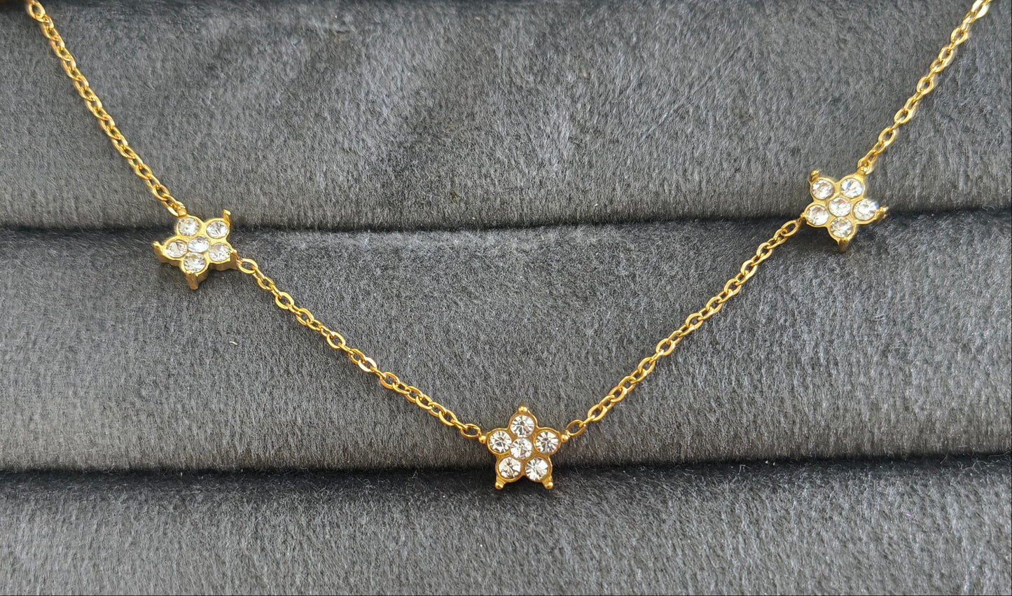 Antitarnish Dainty Golden Star Necklace 18K Gold Plated