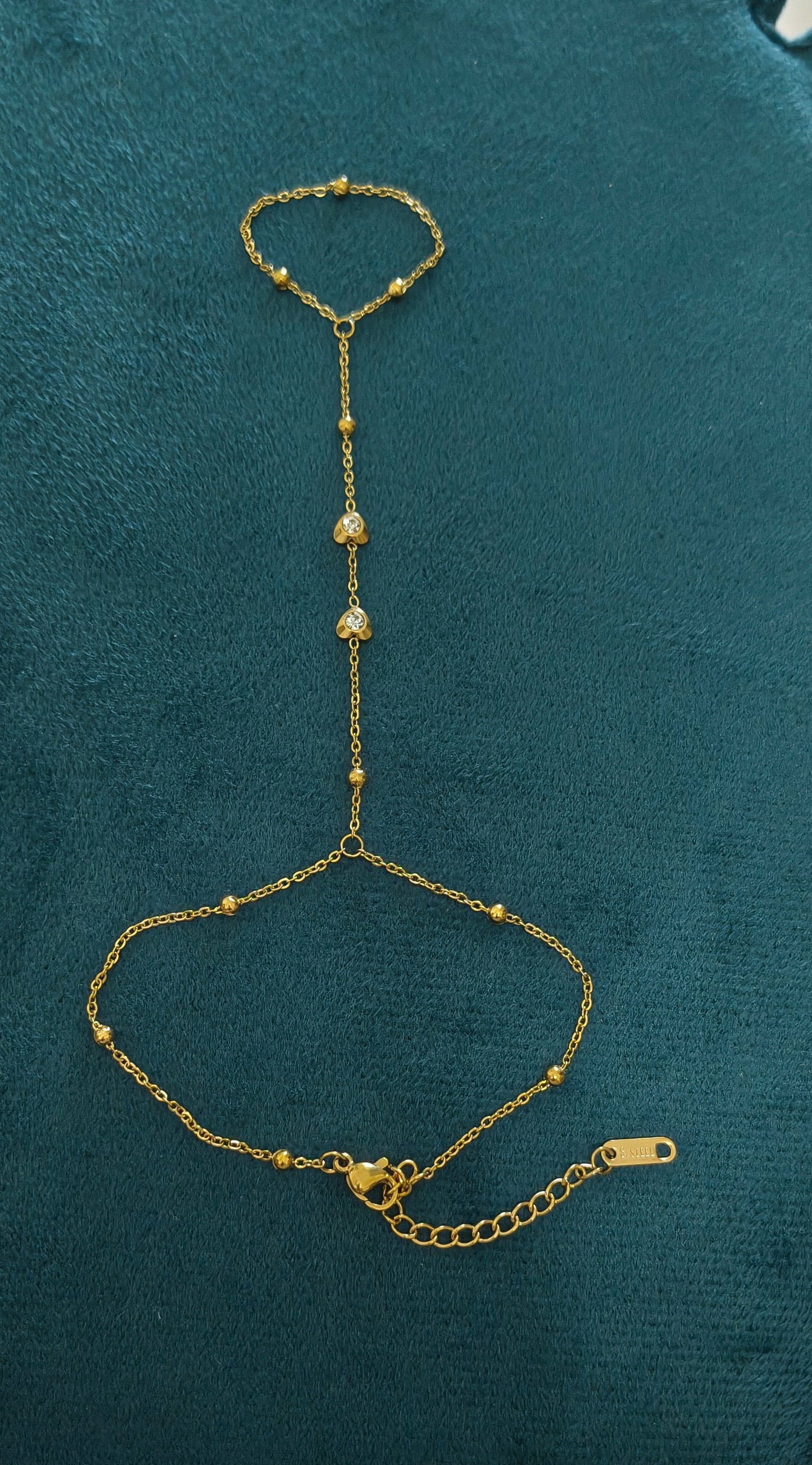 Antitarnish Delicate Hand Chain Bracelet 18K Gold Plated