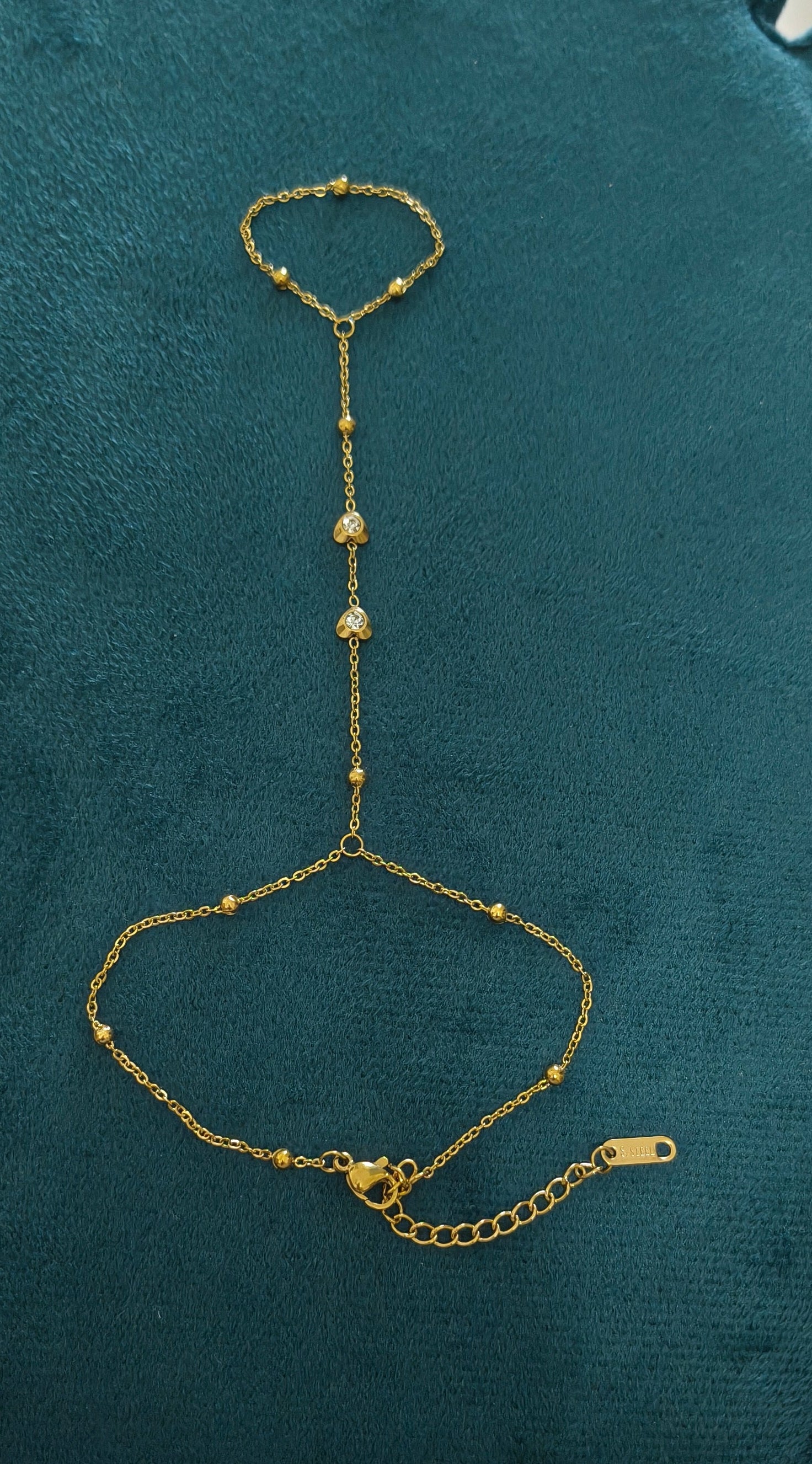 Antitarnish Delicate Hand Chain Bracelet 18K Gold Plated