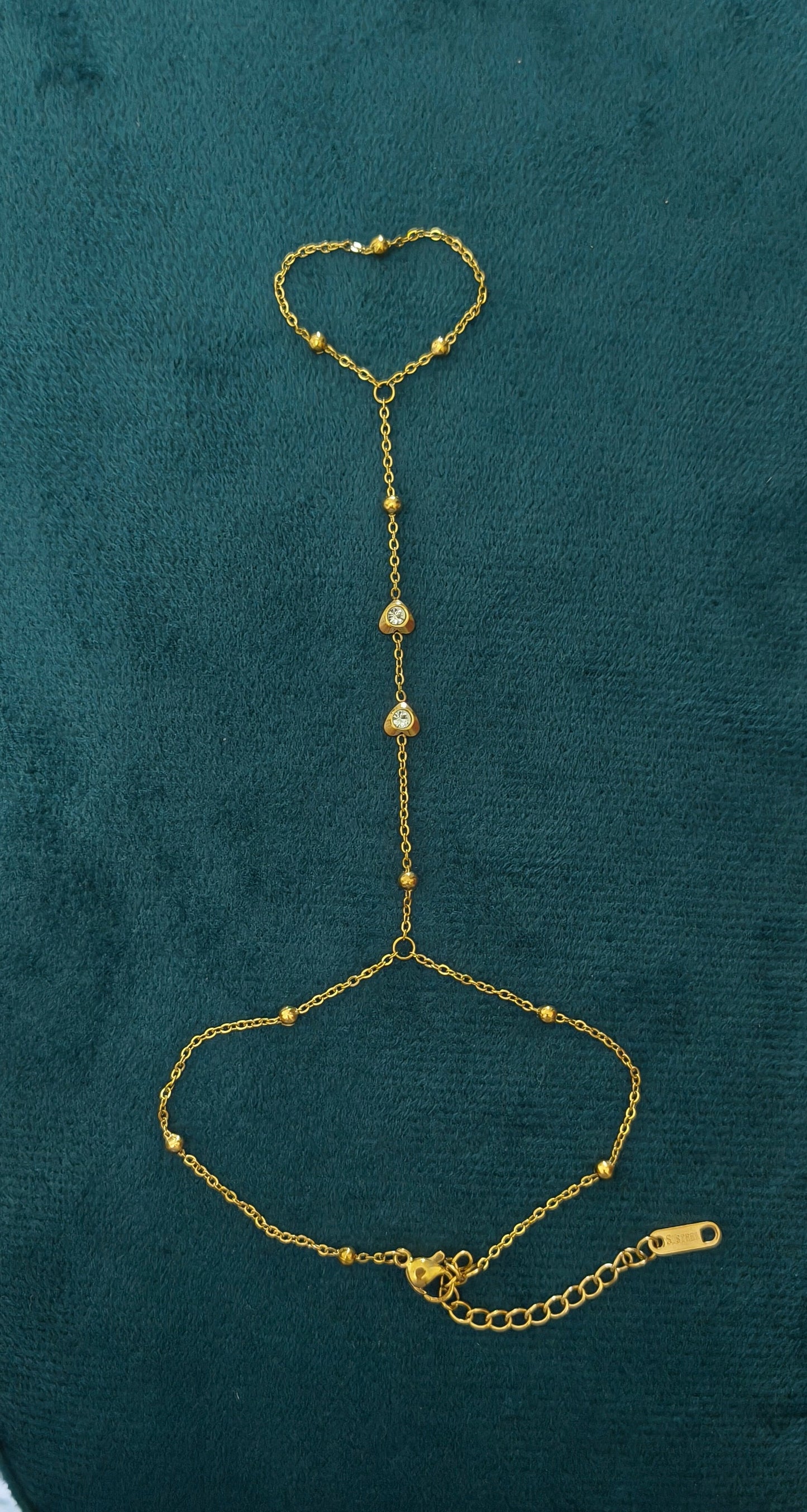 Antitarnish Delicate Hand Chain Bracelet 18K Gold Plated