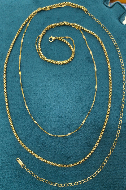 Antitarnish Double Layered Waist Chain 18K Gold Plated
