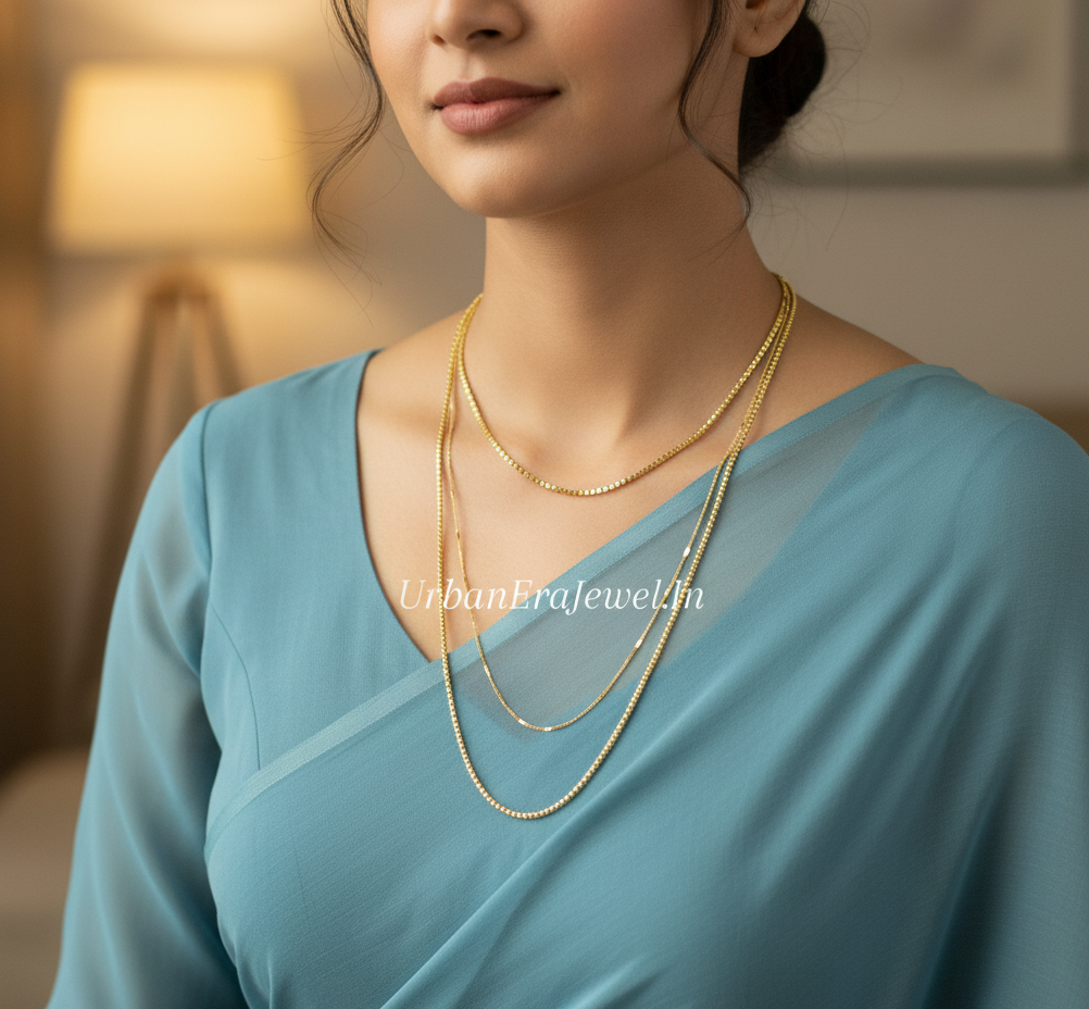 Antitarnish Double Layered Waist Chain 18K Gold Plated