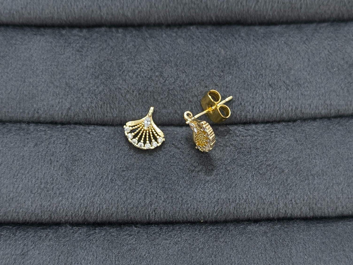 Antitarnish Earring Sweet Mini Flower Studs 18K Gold Plated