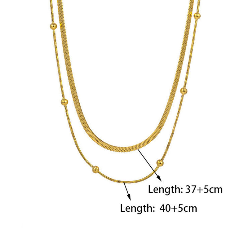 Antitarnish Elegant Double Layered Necklace 18K Gold Plated