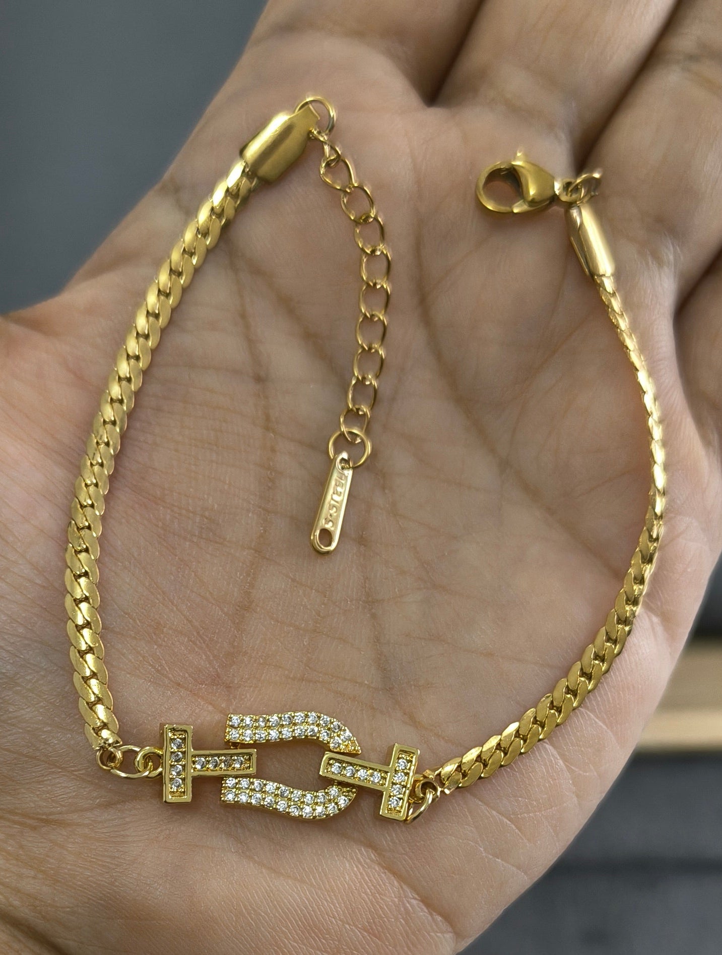 Antitarnish Gold Knot Chain Bracelet 18K Gold Plated