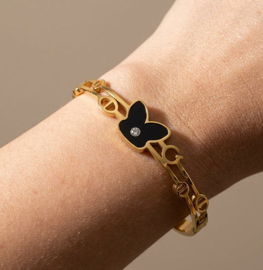 Antitarnish Golden Butterfly Bracelet 18K Gold Plated