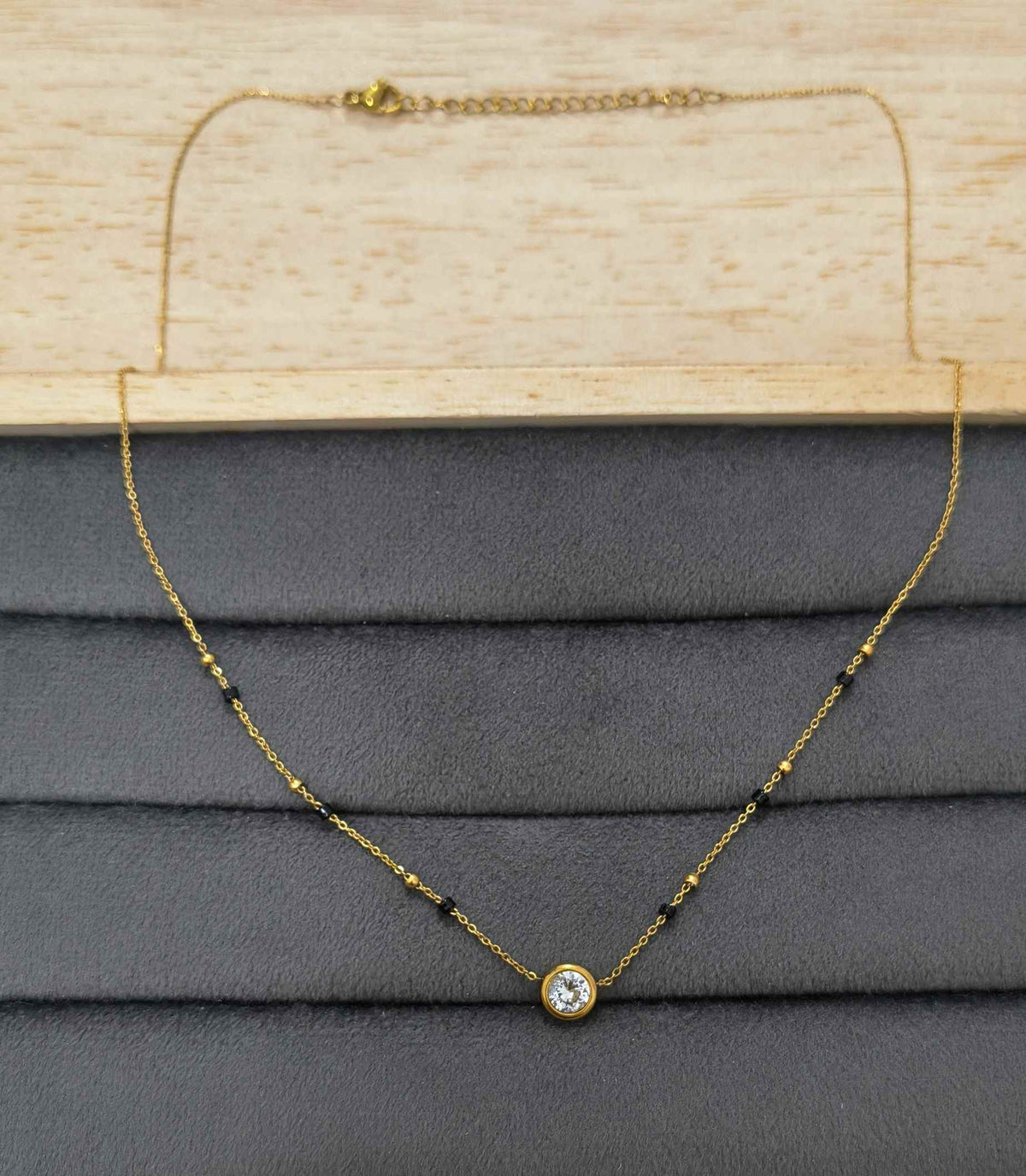 Antitarnish Mangalsutra Round Pendant Style 18K Gold Plated