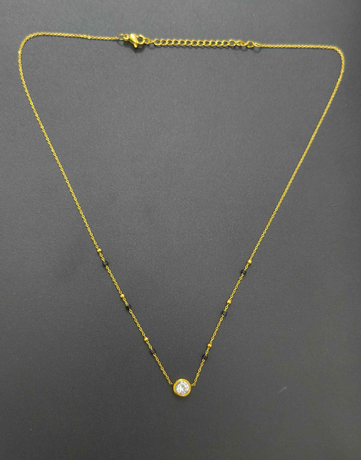 Antitarnish Mangalsutra Round Pendant Style 18K Gold Plated