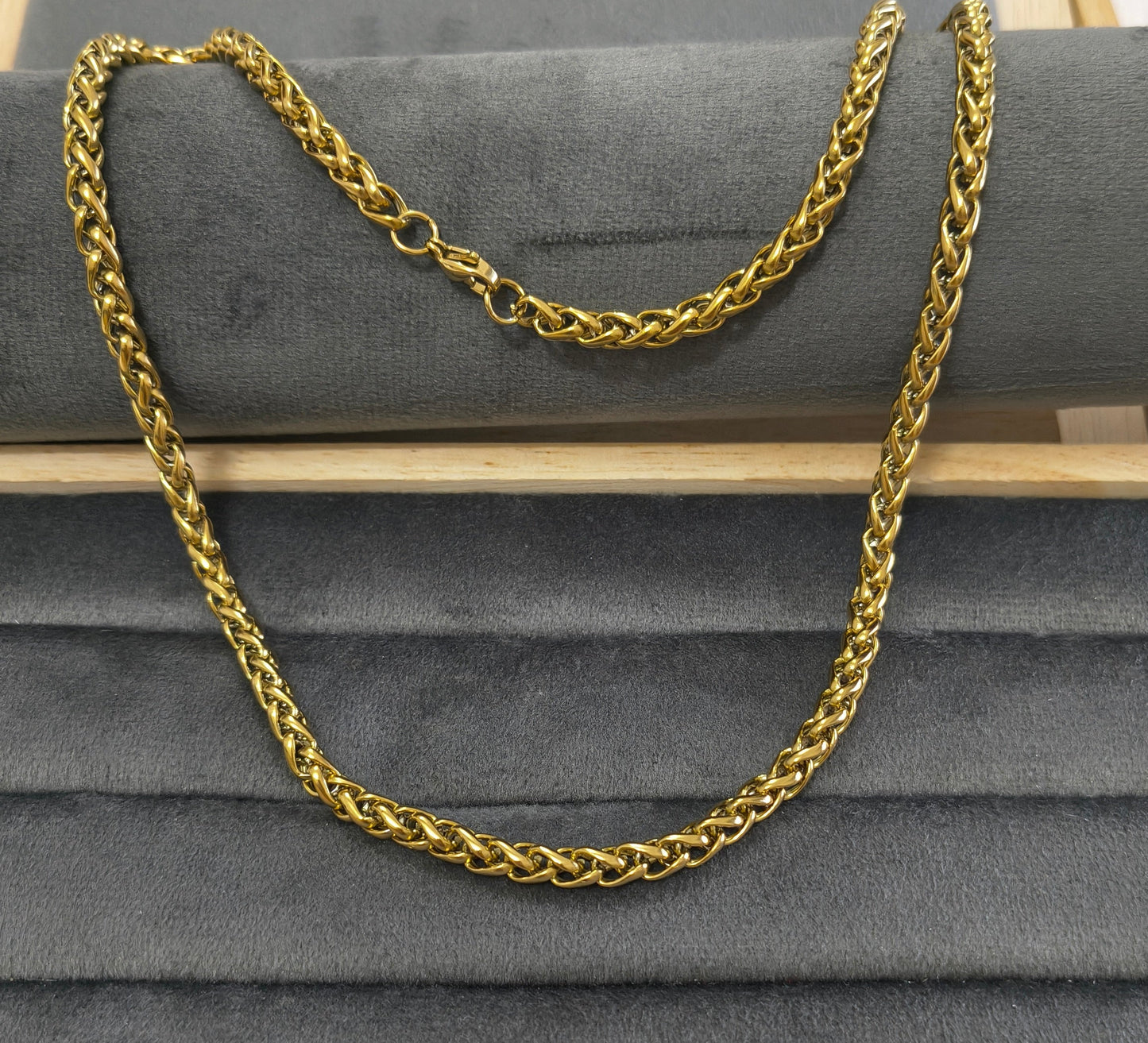 Antitarnish Men's Heavy Bold Style Chain 18K Gold Plated