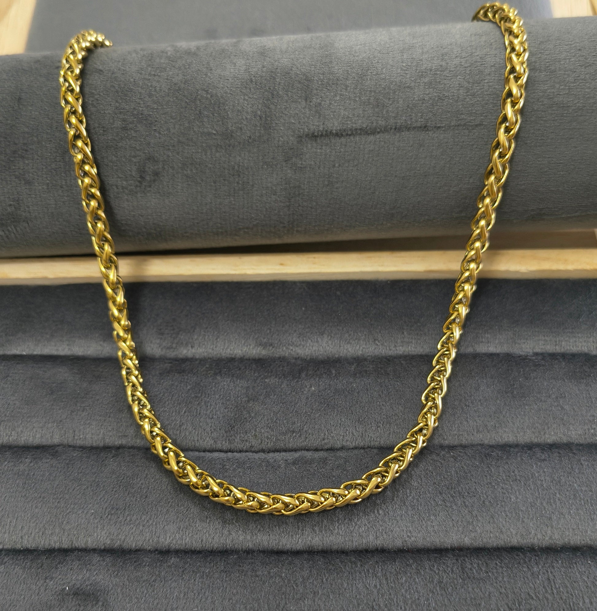 Antitarnish Men's Heavy Bold Style Chain 18K Gold Plated