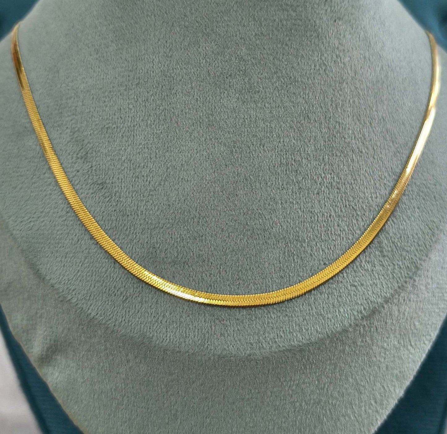 Antitarnish Men's Snake Chain 18K Gold Plated