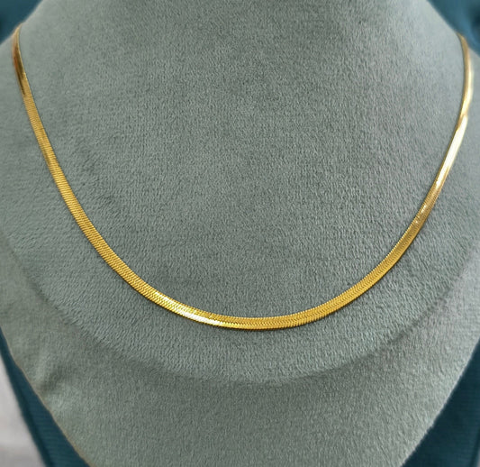 Antitarnish Men's Snake Chain 18K Gold Plated