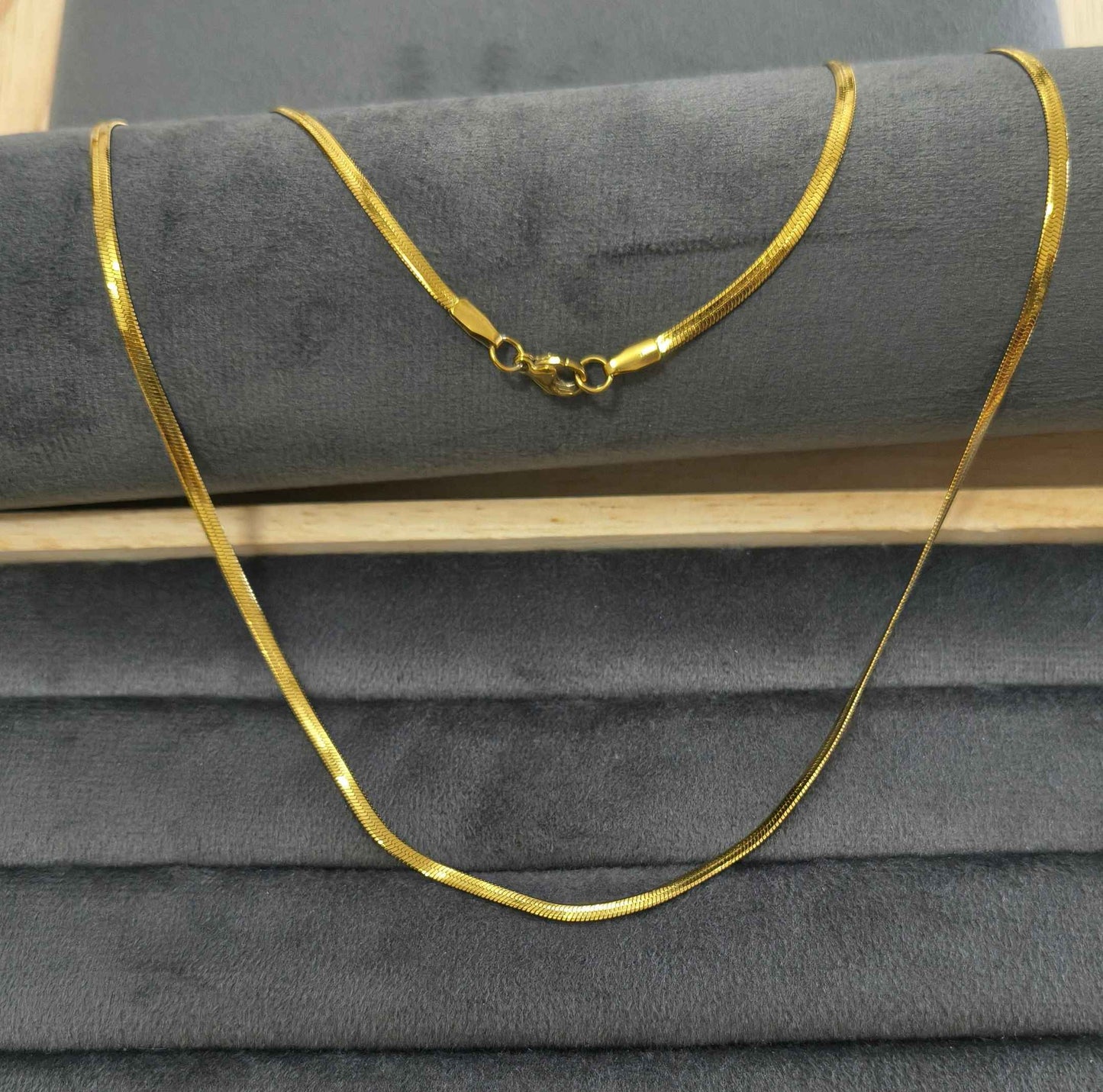 Antitarnish Men's Snake Chain 18K Gold Plated