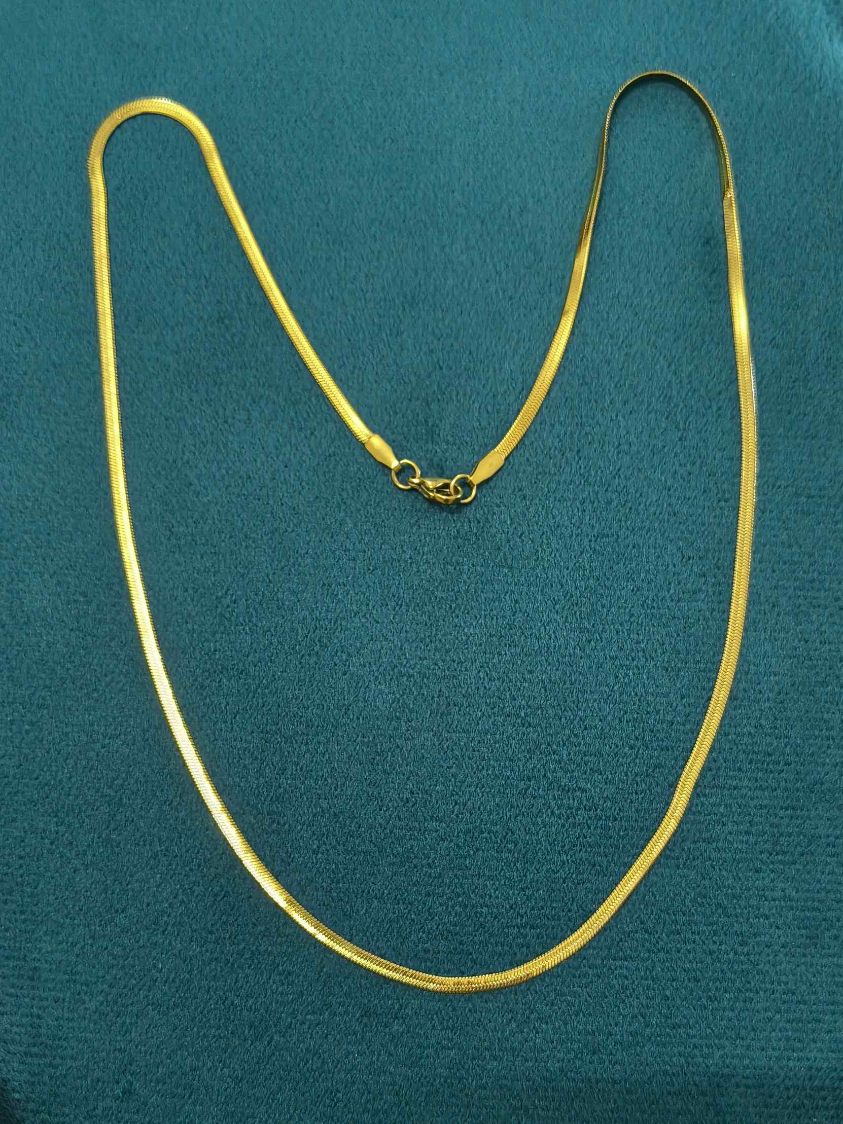 Antitarnish Men's Snake Chain 18K Gold Plated