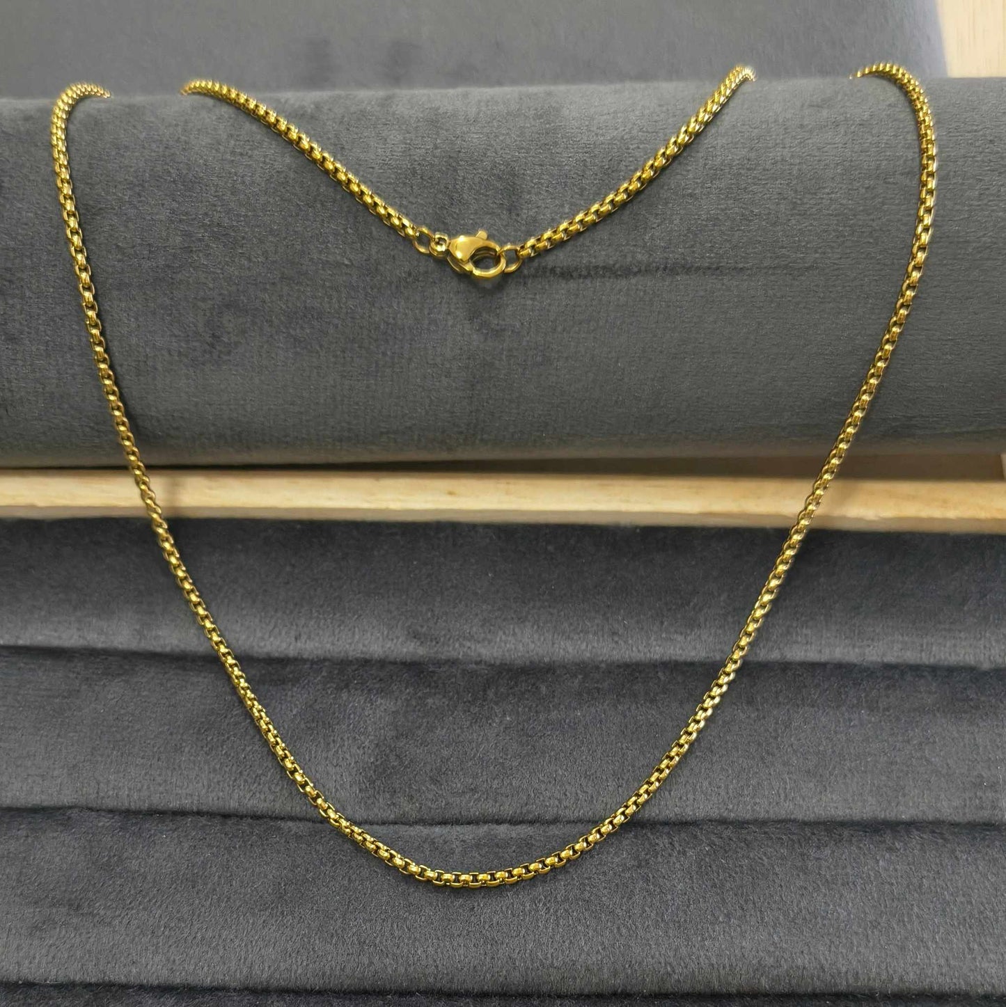 Antitarnish Men's Trendy Golden Chain 18K Gold Plated