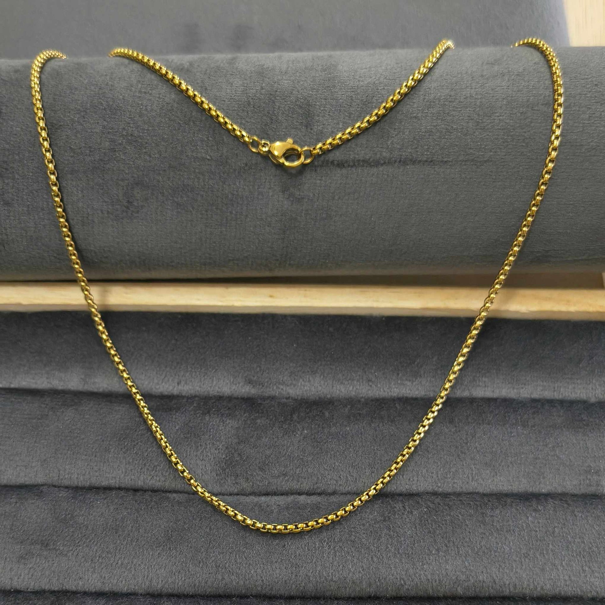 Antitarnish Men's Trendy Golden Chain 18K Gold Plated