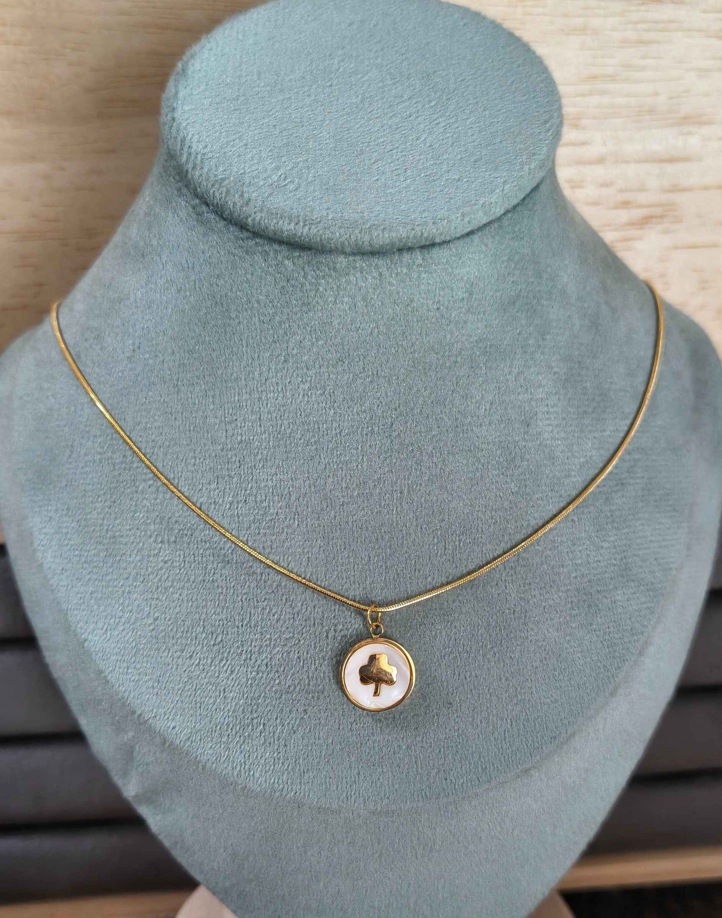 Antitarnish Mini Tree Gold Pendant Necklace 18K Gold Plated