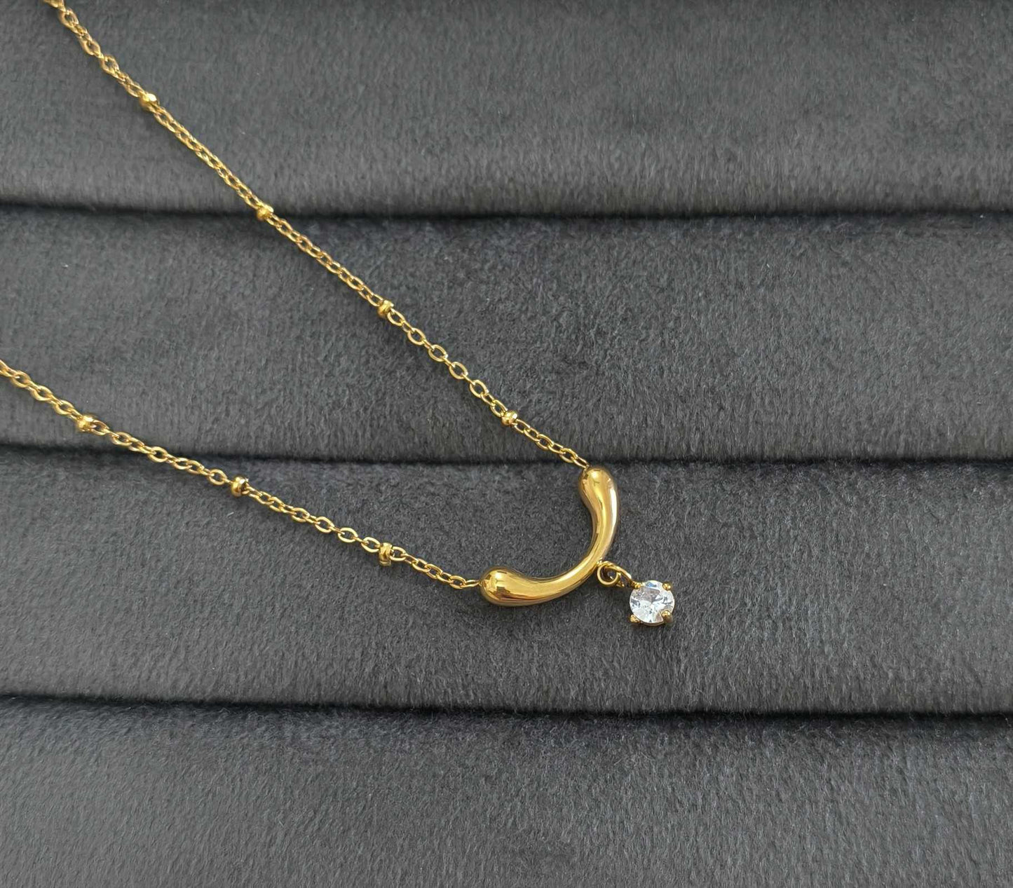 Antitarnish Necklace Delicate Chain Pendant 18K Gold Plated