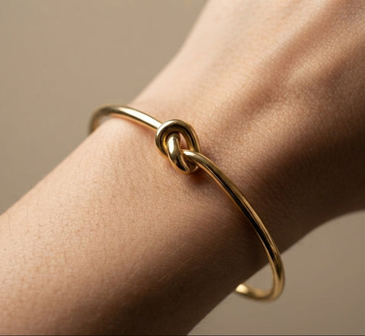 Antitarnish Single Knot Bracelet 18K Gold Plated