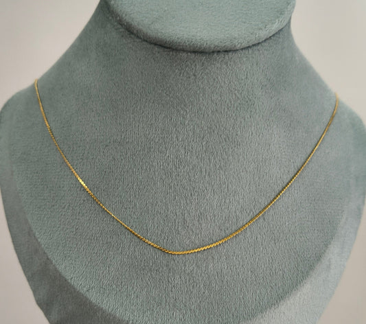 Antitarnish Sleek Design Chain Necklace 18K Gold Plated