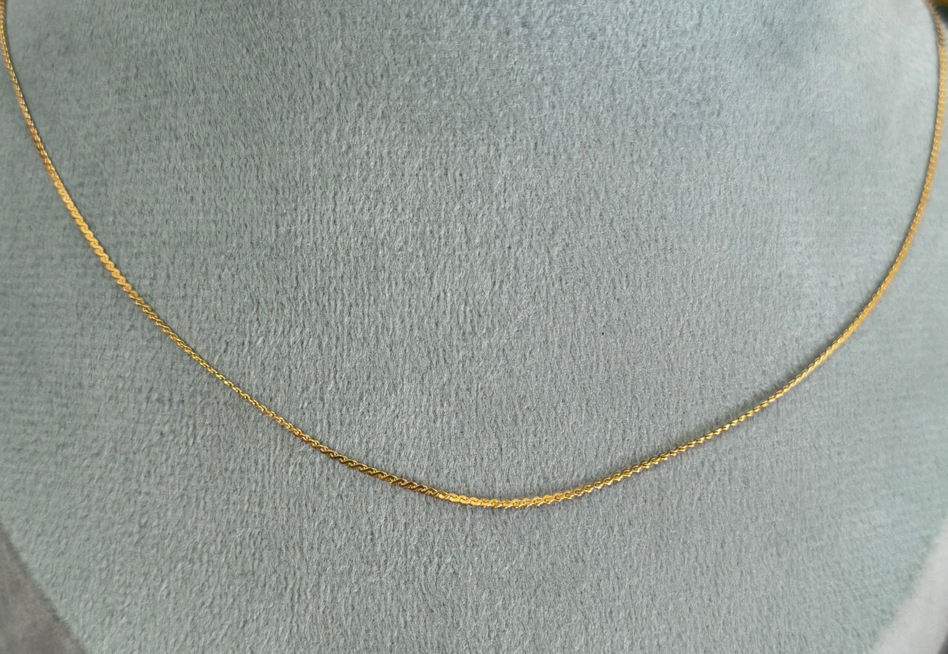 Antitarnish Sleek Design Chain Necklace 18K Gold Plated