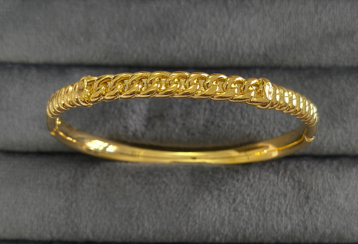 Antitarnish Solid Twist Chain Bracelet 18K Gold Plated