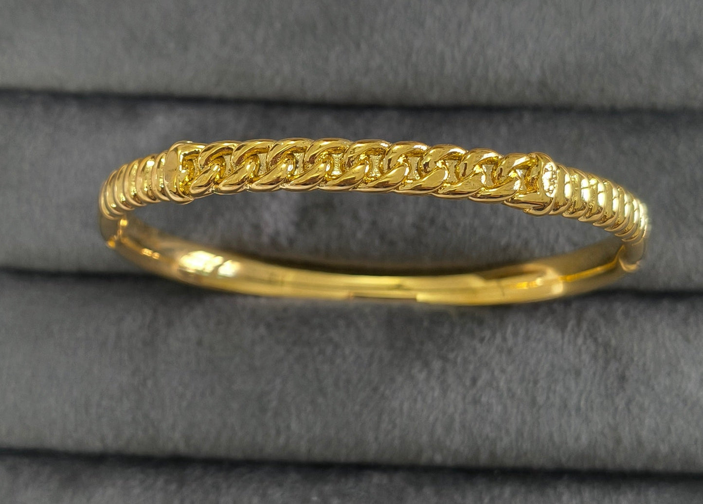 Antitarnish Solid Twist Chain Bracelet 18K Gold Plated