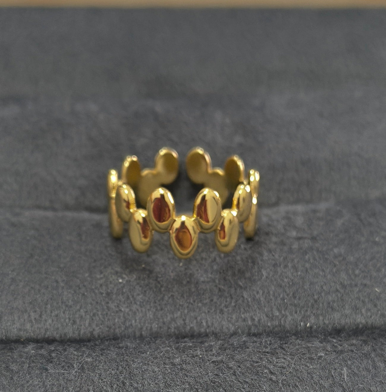 Antitarnish Stylish Adjustable Ring 18K Gold Plated