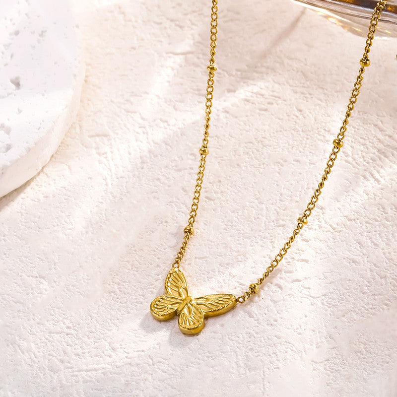 Antitarnish Stylish Butterfly Necklace 18K Gold Plated