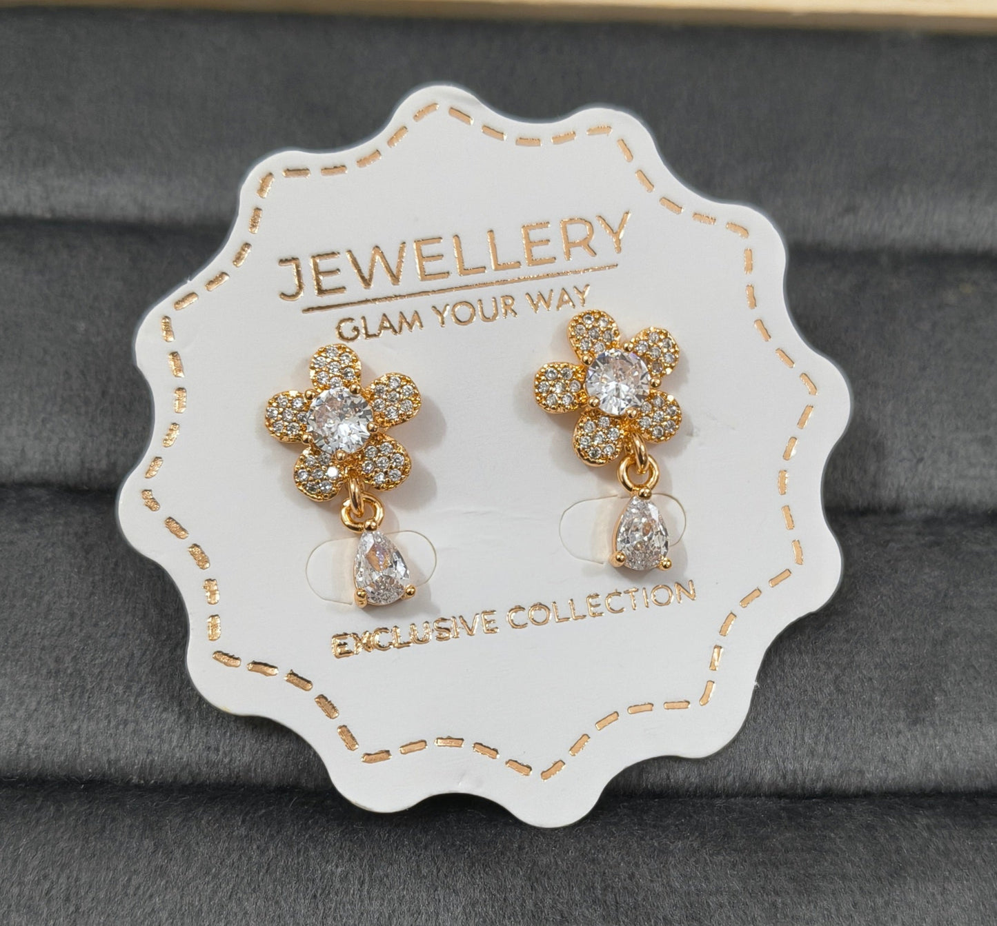 Antitarnish Sweet Mini Flower Studs Rosegold Earrings