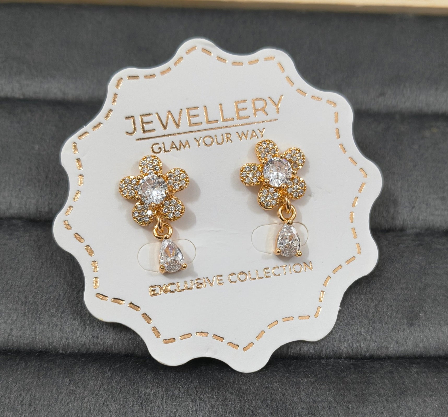 Antitarnish Sweet Mini Flower Studs Rosegold Earrings
