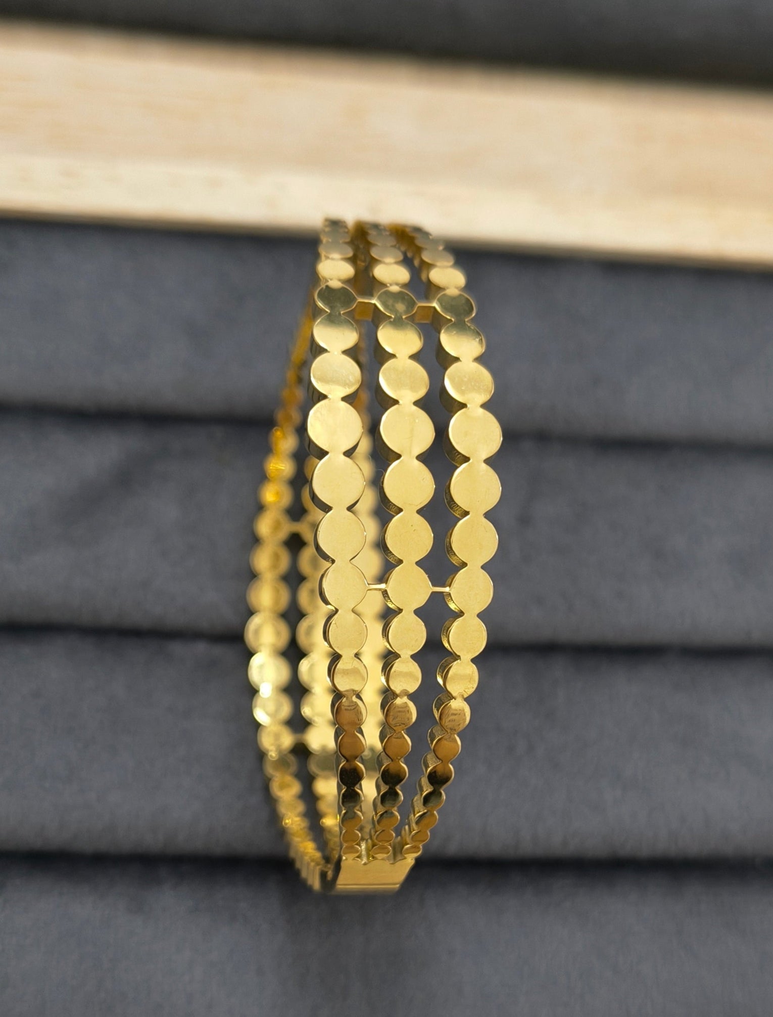Antitarnish Triple Layered Bracelet 18K Gold Plated