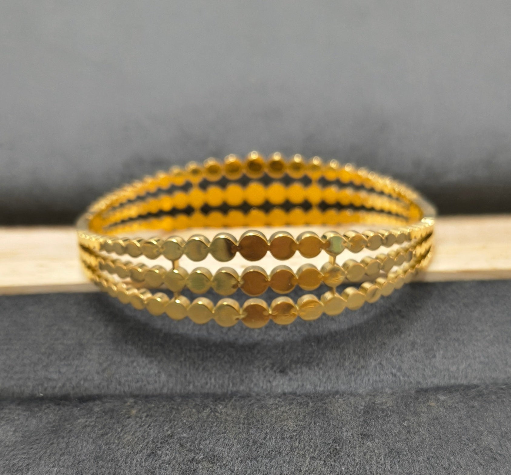 Antitarnish Triple Layered Bracelet 18K Gold Plated