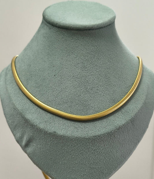 Antitarnish Unisex Filled Snake Chain 18K Gold Plated