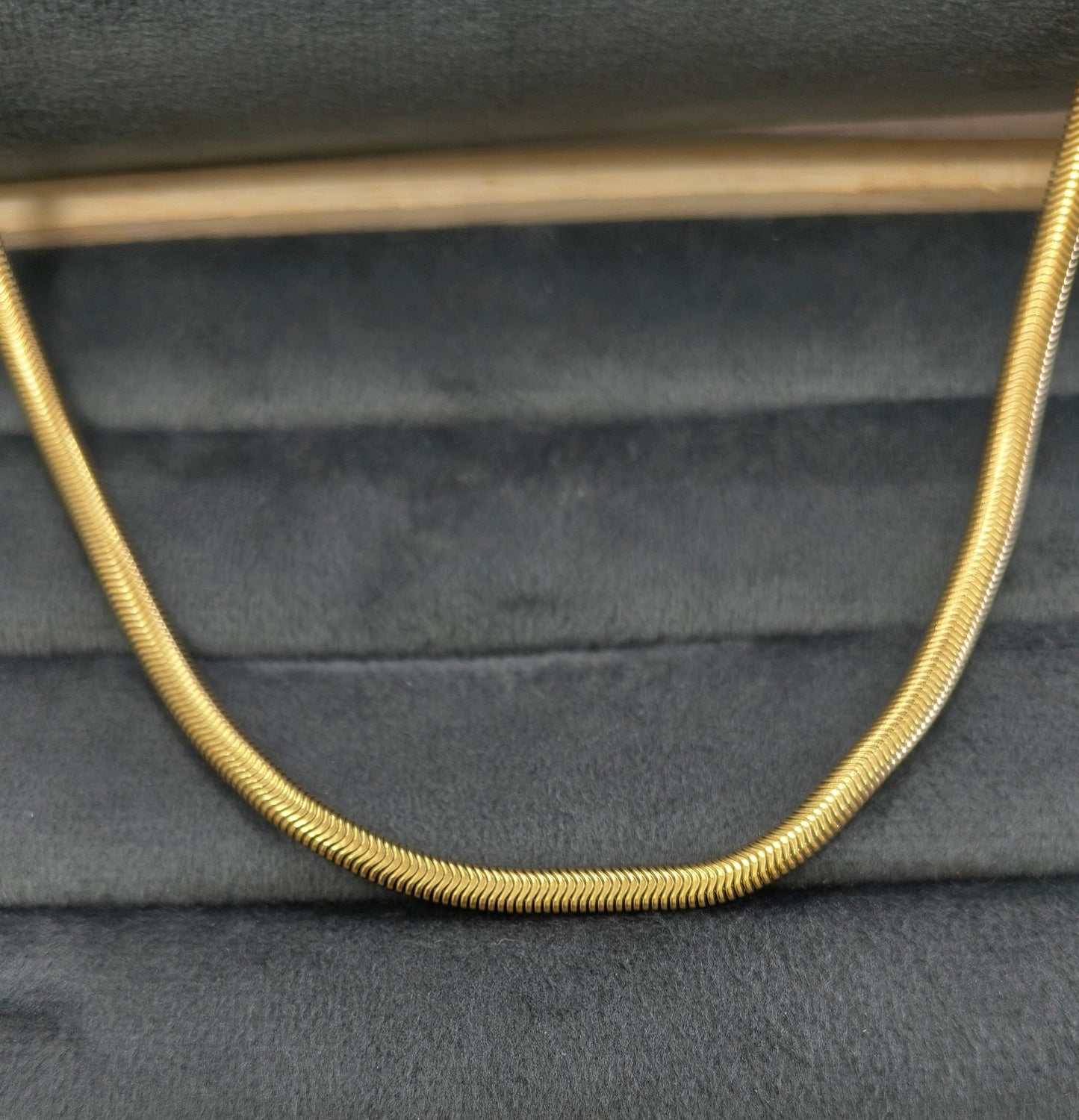 Antitarnish Unisex Filled Snake Chain 18K Gold Plated