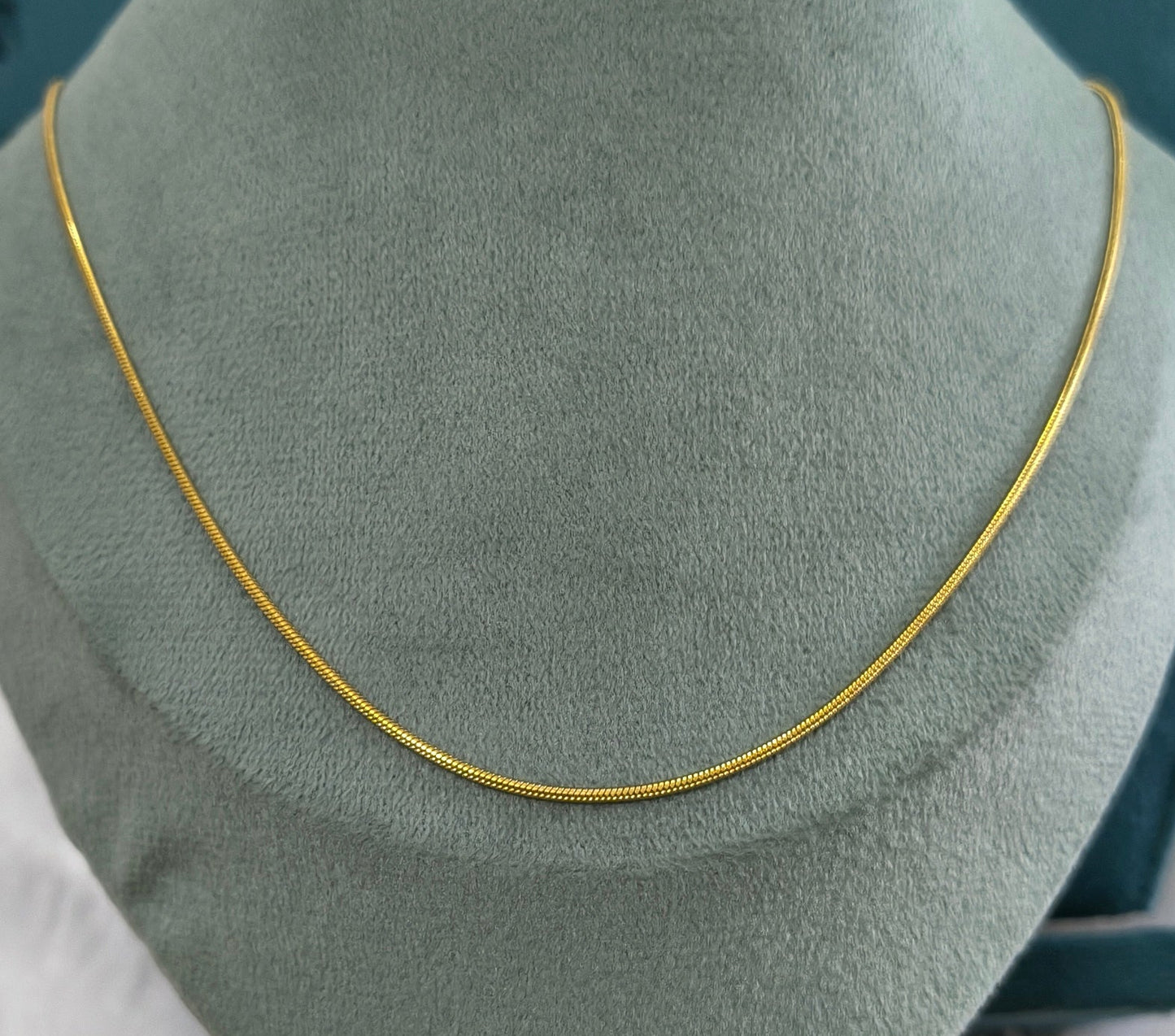 Antitarnish Unisex Fine Rope Chain 18K Gold Plated