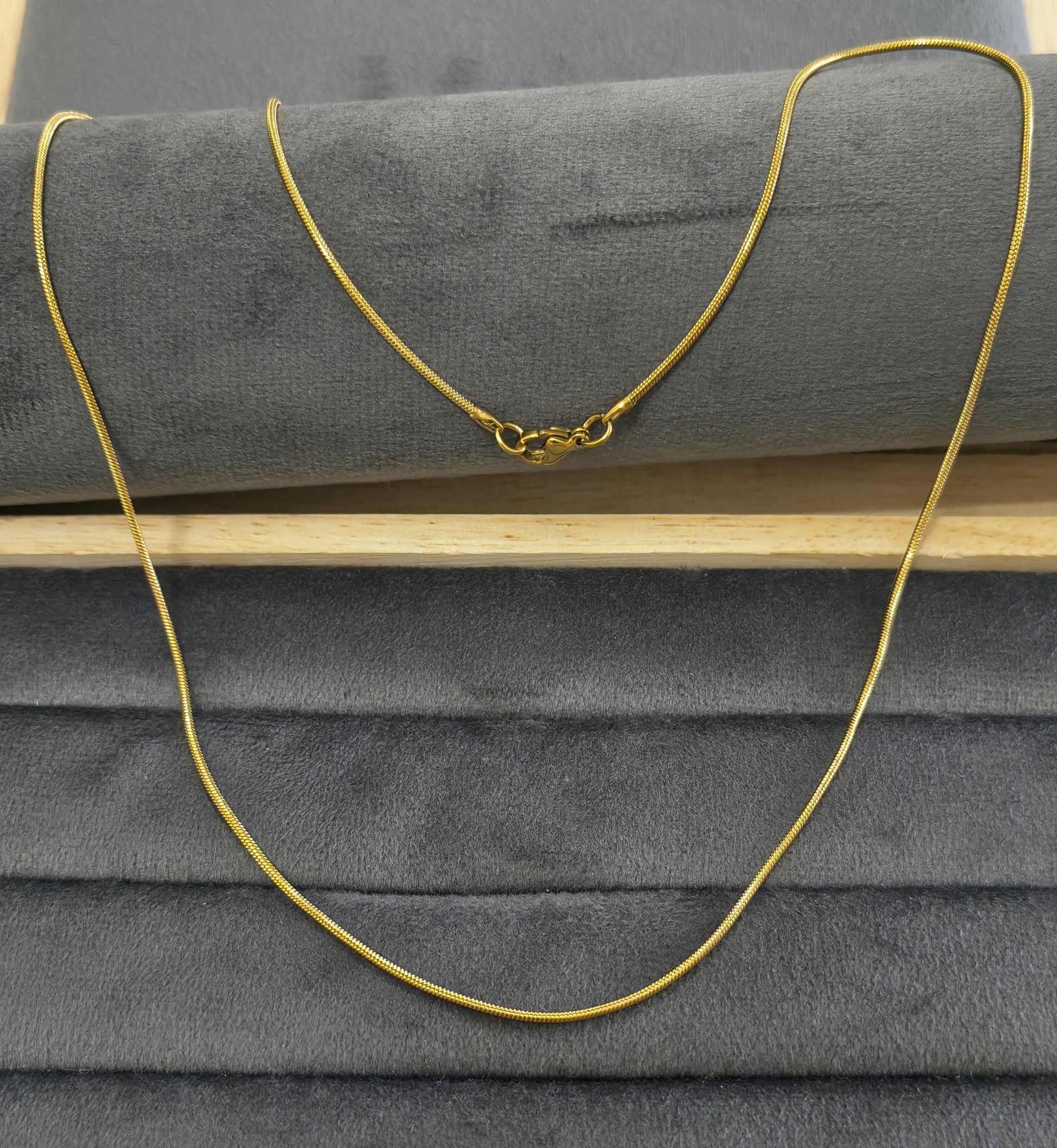 Antitarnish Unisex Fine Rope Chain 18K Gold Plated