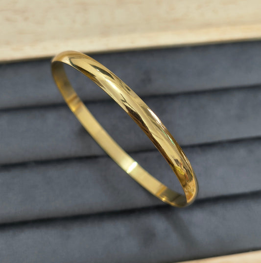 Antitarnish Unisex Plain Design Kada Bangle 18K Gold Plated