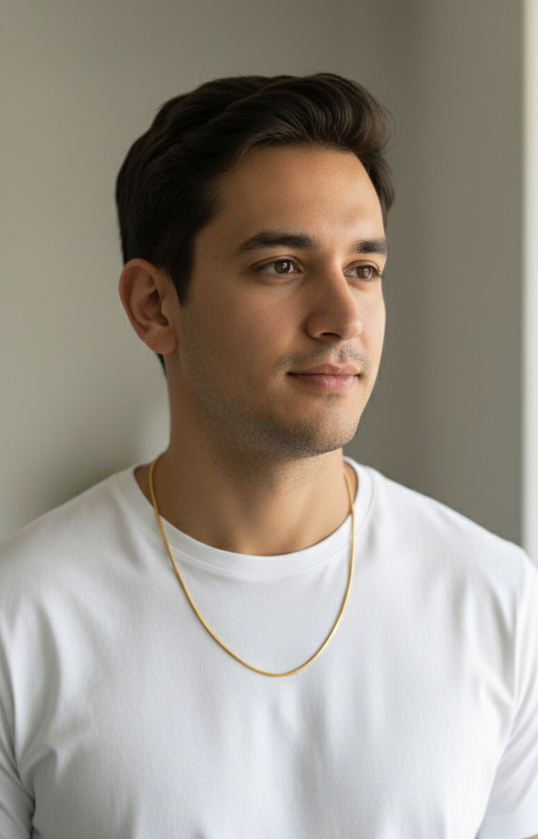 Antitarnish Unisex Rope Chain 18K Gold Plated