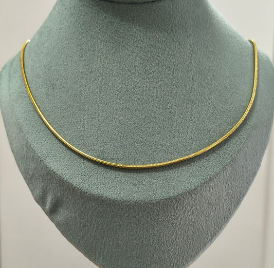 Antitarnish Unisex Rope Chain 18K Gold Plated